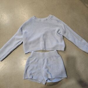 Women's Light Blue Sweater Set